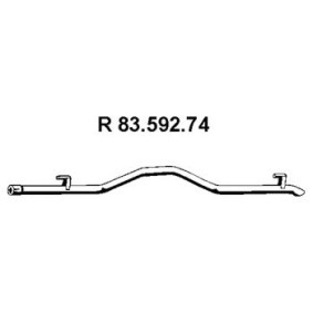 Compre Tubo de escape da EBERSPÄCHER 83.592.74 a um preço baixo por 95,12 €