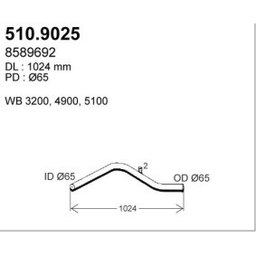 Kjøp Eksosrør av ASSO 510.9025 til den lave prisen 1561,32 NOK