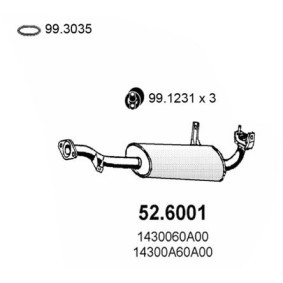 Achetez des Silencieux intermédiaire ASSO 52.6001 à prix pour 204,38 €