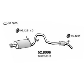 Compre Panela de escape central / traseira da ASSO 52.8006 a um preço baixo por 306,84 €