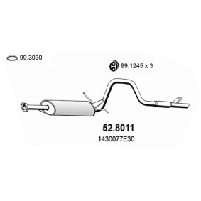 Achetez des Pot de détente / silencieux arrière ASSO 52.8011 à prix pour 194,09 €