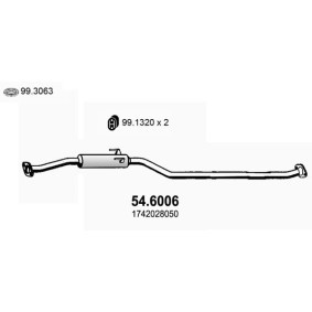 Compre Panela de escape central da ASSO 54.6006 a um preço baixo por 198,16 €