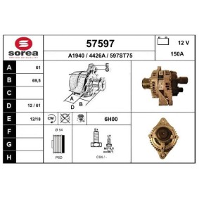 Comprar Alternador de EAI 57597 a bajo precio de 257,84 €