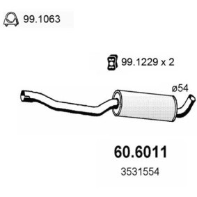 Compre Panela de escape central da ASSO 60.6011 a um preço baixo por 183,14 €