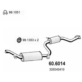 Compre Panela de escape central da ASSO 60.6014 a um preço baixo por 193,49 €