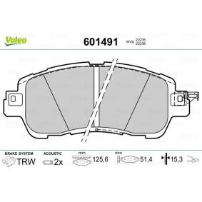 Kjøp Bremseklosser av VALEO 601491 til den lave prisen 423,81&nbsp;kr