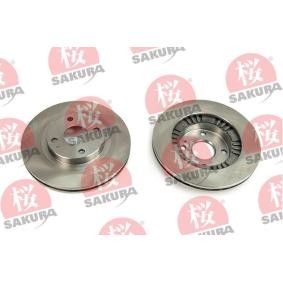 SAKURA 604-30-3640 Bromsskivor MAZDA FAMILIA 6 (BJ) 2.0 71 hk Diesel