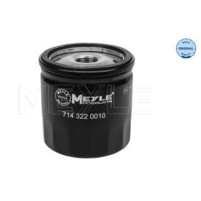 MEYLE 714 322 0010 Filtro olio VOLVO V50 (545) 2.0 146 CV Motore a ciclo otto