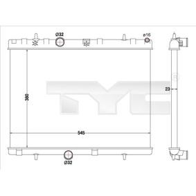 TYC 726-0019-R Kühler CITROËN C3 II (SC_) 1.6 75 PS Diesel
