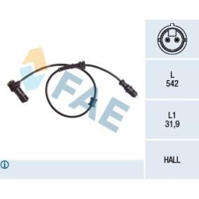 FAE 78156 ABS Sensor RENAULT LAGUNA 1 (B56, 556) 1.6 107 PS Otto