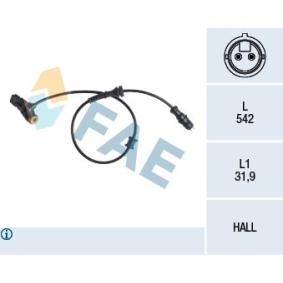 FAE 78157 ABS Sensor RENAULT LAGUNA 1 (B56, 556) 1.6 107 PS Otto