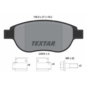 TEXTAR 89007600 Bromssats PEUGEOT 207 SW (WK_) 1.6 90 hk Diesel
