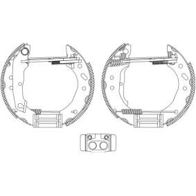 HELLA 8DB 355 005-011 Kit freno, freno a tamburo FORD ESCORT