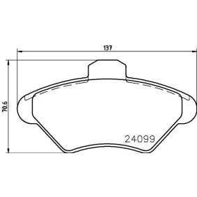 Acquista Kit pastiglie freni da HELLA 8DB 355 013-011 a buon mercato per soli 71,48&nbsp;&euro;