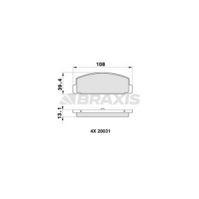 BRAXIS AA0131 Bremseklosser MAZDA 6 Station Wagon (GY) 2.3 162 hk Bensinmotor