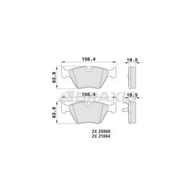 BRAXIS AA0176 Bremsbeläge BMW 5 Touring (E34) 2.0 150 PS Otto