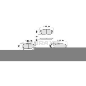 BRAXIS AB0044 Bromsbelägg HYUNDAI ACCENT 1 (X-3) 1.3 60 hk Bensinmotor