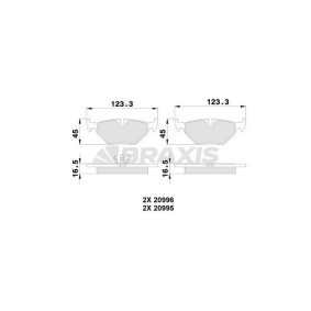 BRAXIS AB0249 Bremsbeläge BMW 5 Touring (E34) 2.0 150 PS Otto