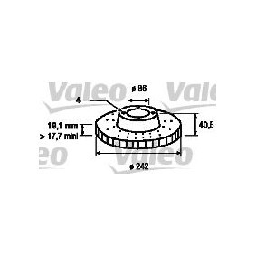 Osta Jarrulevy VALEO:llä 186441 edullisesti hintaan 195,29&nbsp;&euro;