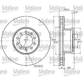 Osta Jarrulevy VALEO:llä 187043 edullisesti hintaan 86,11&nbsp;&euro;