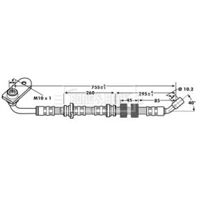 BORG & BECK BBH7209 Latiguillos de freno SUZUKI Grand Vitara 2 SUV (JT, TE, TD) 2.0 129 cv Motor otto