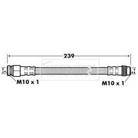 BORG & BECK BBH7531 Bromsslang CITROËN C4 Picasso 1 (UD_) 1.8 125 hk Bensinmotor
