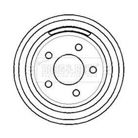 BORG & BECK BBR7142 Tambor de travão JEEP GRAND CHEROKEE
