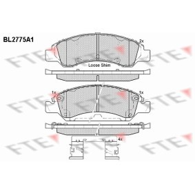 FTE BL2775A1 Pastillas de freno GMC YUKON (GMT900) 6.2 409 cv Motor otto