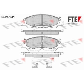 FTE BL2776A1 Pastillas de freno GMC YUKON (GMT900) 6.2 409 cv Motor otto