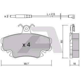 AISIN BPRE-1004 Bromsbelägg DACIA SANDERO 1.5 65 hk Diesel