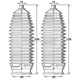 BORG & BECK BSG3406 Soufflet de direction KIA CEE'D 3/5 portes (ED) 2.0 143 CV Essence