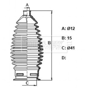 BORG & BECK BSG3444 Fuelle de dirección SUZUKI LIANA Fastback 1.6 103 cv Motor otto