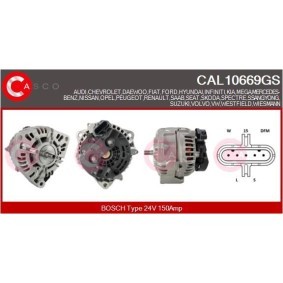 CASCO CAL10669GS Alternateur SAAB 9-3 Décapotable (YS3F) 2.8 230 CV Essence