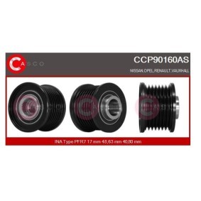 CASCO CCP90160AS Freilauf Lichtmaschine RENAULT MEGANE 3 Grandtour (KZ0/1) 1.9 131 PS Diesel