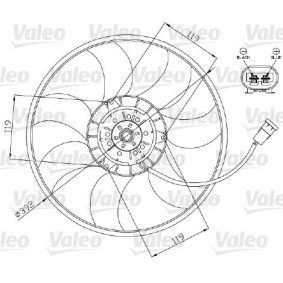 VALEO 696013 Kühlerlüfter RENAULT KANGOO (KC0/1_) 1.6 82 PS Otto