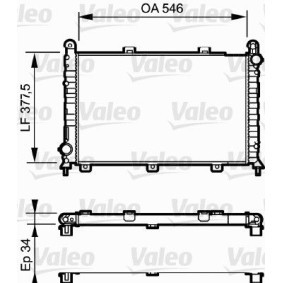 VALEO 731251 Kühler ALFA ROMEO 146 (930) 1.7 129 PS Otto