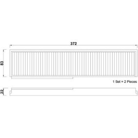 DIEDERICHS DCI0010S Filtro abitacolo MERCEDES-BENZ Classe E Cabrio (A124) 3.6 272 CV Motore a ciclo otto