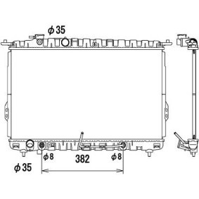 DIEDERICHS DCM3672 Radiateur HYUNDAI SONATA 4 (EF) 2.5 160 CV Essence