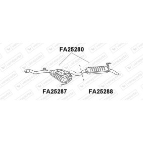 VENEPORTE FA25280 Endschalldämpfer FIAT BRAVA (182) 1.9 65 PS Diesel
