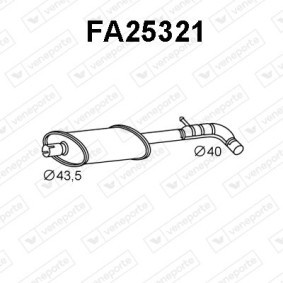Mittelschalldämpfer FA25321 für FIAT