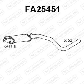 VENEPORTE FA25451 Vorschalldämpfer FIAT STILO