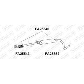 VENEPORTE FA25546 Vorschalldämpfer FIAT STILO