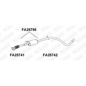 Mittelschalldämpfer FA25795 für FIAT