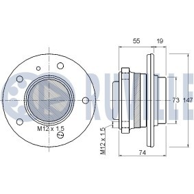RUVILLE 485806 Radnabe FIAT DUCATO Kasten (230L) 2.5 84 PS Diesel