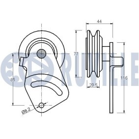 RUVILLE 55844 Spannrolle, Zahnriemen ALFA ROMEO 156 Sportwagon (932) 2.4 136 PS Diesel