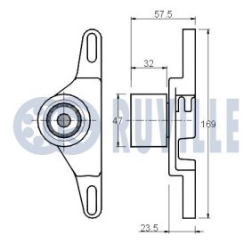 RUVILLE 55875 Spannrolle, Zahnriemen ALFA ROMEO 156 Sportwagon (932) 2.5 190 PS Otto