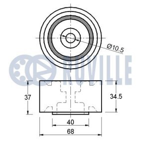 RUVILLE 55929 Schwingungsdämpfer, Keilrippenriemen RENAULT LAGUNA 2 Grandtour (KG0/1)