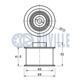 RUVILLE 55953 Poulie, tendeur de courroie d'accessoire MAZDA 2 3/5 portes (DE_, DH_3) 1.4 68 CV Diesel