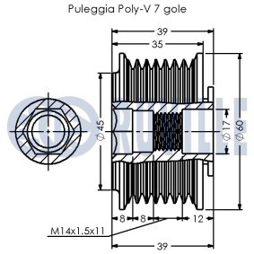 RUVILLE 55999 Tensor da correia do alternador MINI Hatchback (R56) 1.6 75 cv Otto