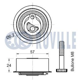 RUVILLE 56036 Spannrolle, Zahnriemen ALFA ROMEO 156 Sportwagon (932) 2.4 136 PS Diesel